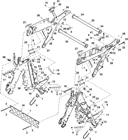 John Deere 960 - Rama DC212554 (Rama, pokrywy, róźne) - Πλαίσιο/ Σασί για Χορτοδετική μηχανή στρόγγυλης μπάλας: φωτογραφία 1 John Deere 960 - Rama DC212554 (Rama, pokrywy, róźne) - Πλαίσιο/ Σασί για Χορτοδετική μηχανή στρόγγυλης μπάλας: φωτογραφία 1