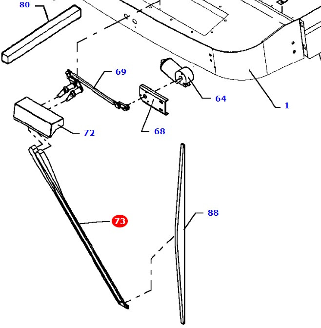 Massey Fergusson MF 30 32 - silnik wycieraczki D45080042 - Υαλοκαθαριστήρας για Γεωργικά μηχανήματα: φωτογραφία 1 Massey Fergusson MF 30 32 - silnik wycieraczki D45080042 - Υαλοκαθαριστήρας για Γεωργικά μηχανήματα: φωτογραφία 1