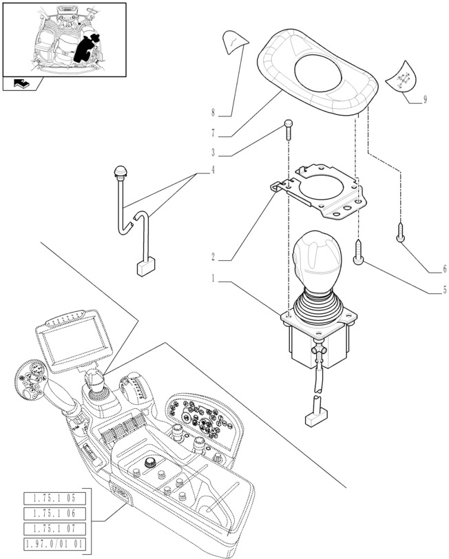 New Holland T6010 Joystick 84253193 - Καμπίνα και εσωτερικό για Τρακτέρ: φωτογραφία 1 New Holland T6010 Joystick 84253193 - Καμπίνα και εσωτερικό για Τρακτέρ: φωτογραφία 1