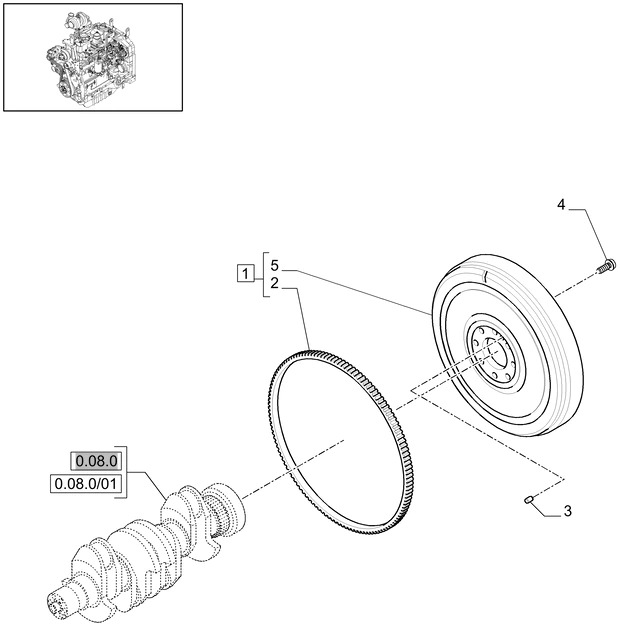New Holland T6010 Koło zamachowe 2830618 - Σφόνδυλος για Γεωργικά μηχανήματα: φωτογραφία 1 New Holland T6010 Koło zamachowe 2830618 - Σφόνδυλος για Γεωργικά μηχανήματα: φωτογραφία 1
