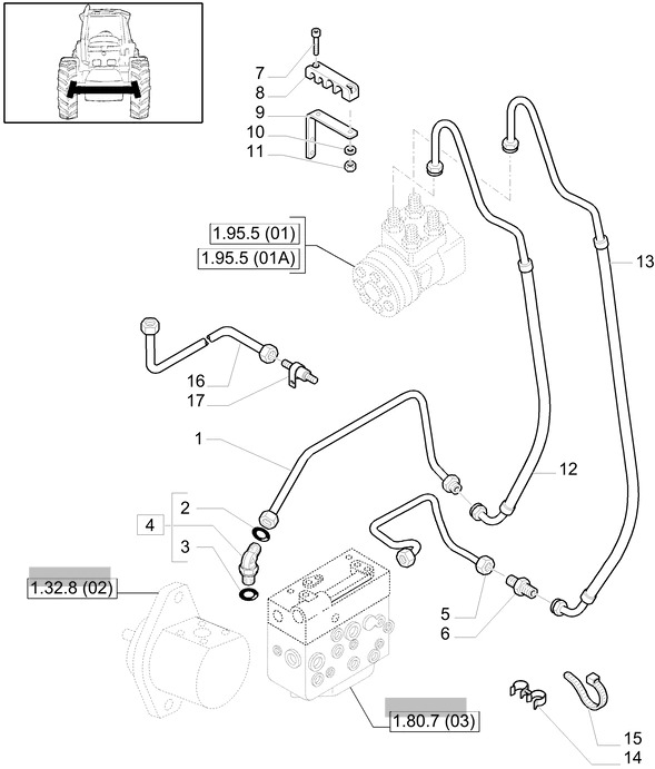 New Holland T6010 Rurka hydrauliczna 82036341 - Υδραυλικό για Γεωργικά μηχανήματα: φωτογραφία 1 New Holland T6010 Rurka hydrauliczna 82036341 - Υδραυλικό για Γεωργικά μηχανήματα: φωτογραφία 1