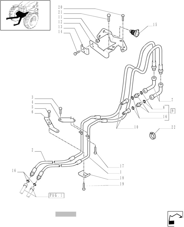 New Holland T6010 T6070 Rurka hydrauliczna 47057273 - Υδραυλικό για Γεωργικά μηχανήματα: φωτογραφία 1 New Holland T6010 T6070 Rurka hydrauliczna 47057273 - Υδραυλικό για Γεωργικά μηχανήματα: φωτογραφία 1