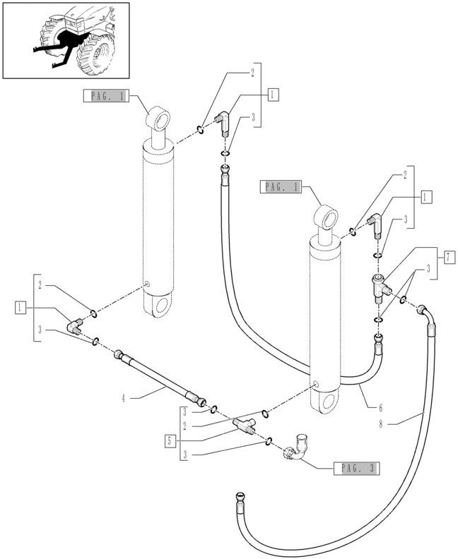 New Holland T6010 T6070 Wąź giętki hyd, 12mm id x 600mm l 47057654 - Υδραυλικό για Τρακτέρ: φωτογραφία 1 New Holland T6010 T6070 Wąź giętki hyd, 12mm id x 600mm l 47057654 - Υδραυλικό για Τρακτέρ: φωτογραφία 1