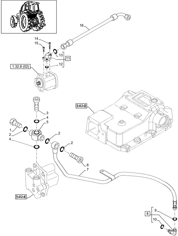 New Holland T6010 T6090 T6070 Rurka hydrauliczna 47133581 - Υδραυλικό για Γεωργικά μηχανήματα: φωτογραφία 1 New Holland T6010 T6090 T6070 Rurka hydrauliczna 47133581 - Υδραυλικό για Γεωργικά μηχανήματα: φωτογραφία 1