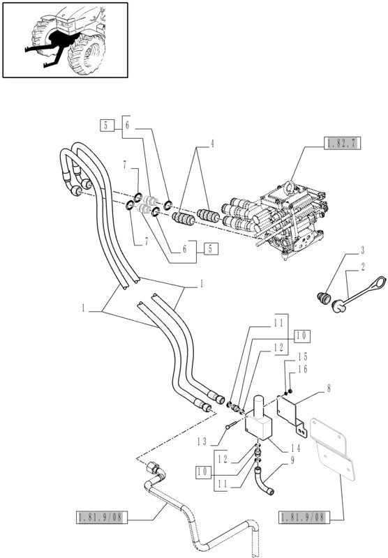 New Holland T6010 T6090 T6070 Wąź giętki hyd, 12mm id x 3100mm l 47057675 - Υδραυλικό για Τρακτέρ: φωτογραφία 1 New Holland T6010 T6090 T6070 Wąź giętki hyd, 12mm id x 3100mm l 47057675 - Υδραυλικό για Τρακτέρ: φωτογραφία 1