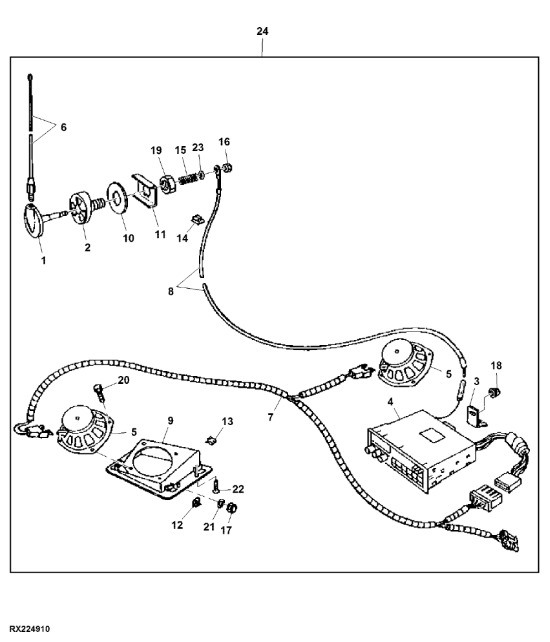 RE321112 John Deere 8345R - Zestaw radiowy - Ταμπλό αυτοκινήτου για Τρακτέρ: φωτογραφία 1 RE321112 John Deere 8345R - Zestaw radiowy - Ταμπλό αυτοκινήτου για Τρακτέρ: φωτογραφία 1