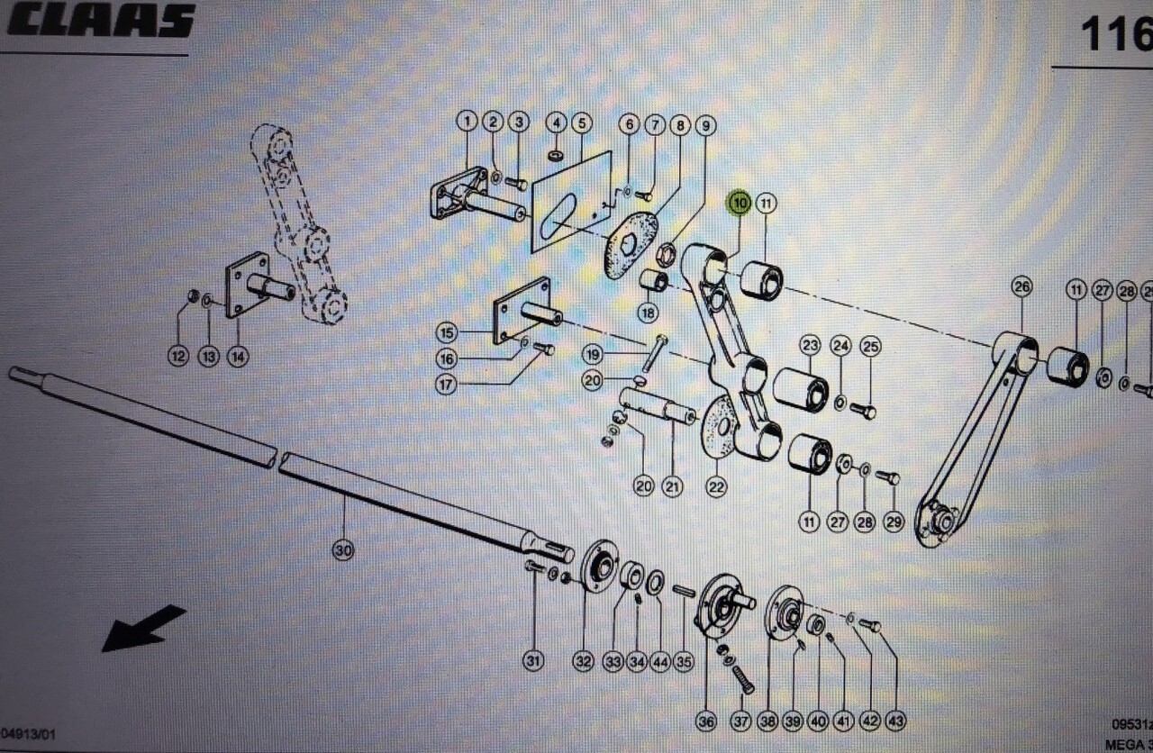Wahacz Claas Mega 370-340 Nr kat. części 000 542 189 0/ 000 542 190 0 - Ανάρτηση για Γεωργικά μηχανήματα: φωτογραφία 1 Wahacz Claas Mega 370-340 Nr kat. części 000 542 189 0/ 000 542 190 0 - Ανάρτηση για Γεωργικά μηχανήματα: φωτογραφία 1