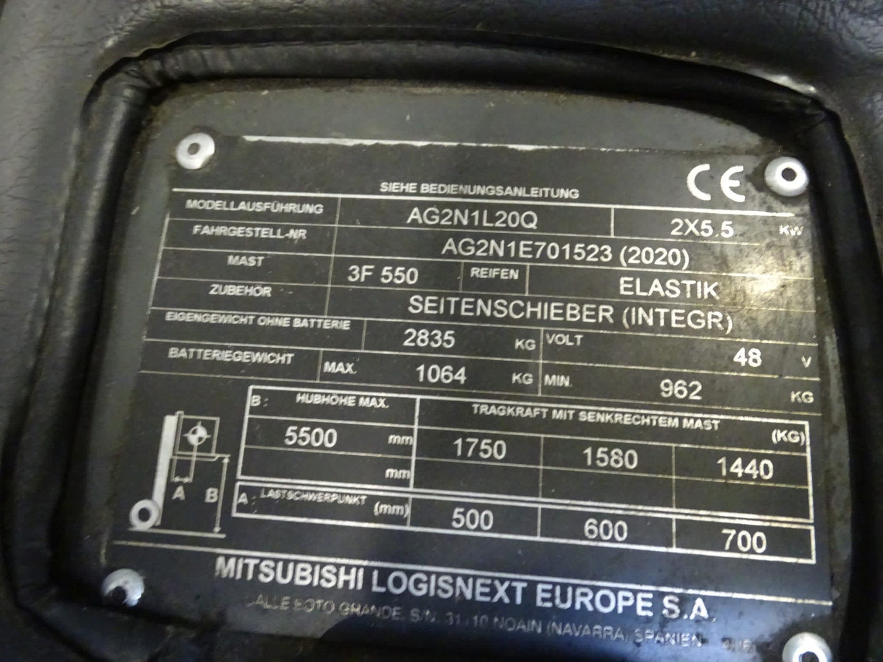 Mitsubishi AG2N1L20Q - Ηλεκτροκίνητο περονοφόρο: φωτογραφία 2 Mitsubishi AG2N1L20Q - Ηλεκτροκίνητο περονοφόρο: φωτογραφία 2