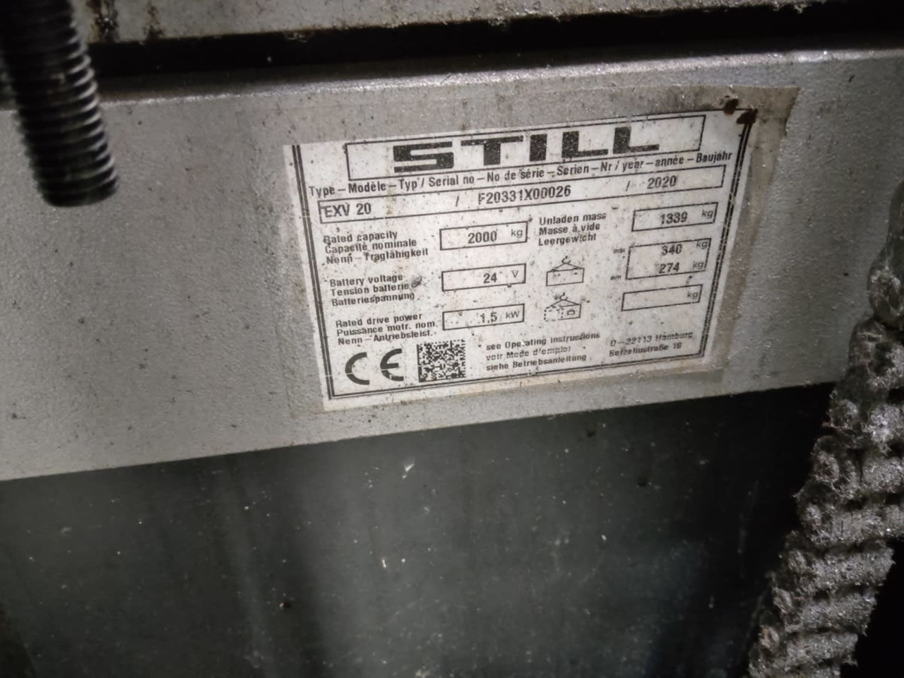 STILL EXV20 - Μηχάνημα στοίβαξης: φωτογραφία 5 STILL EXV20 - Μηχάνημα στοίβαξης: φωτογραφία 5