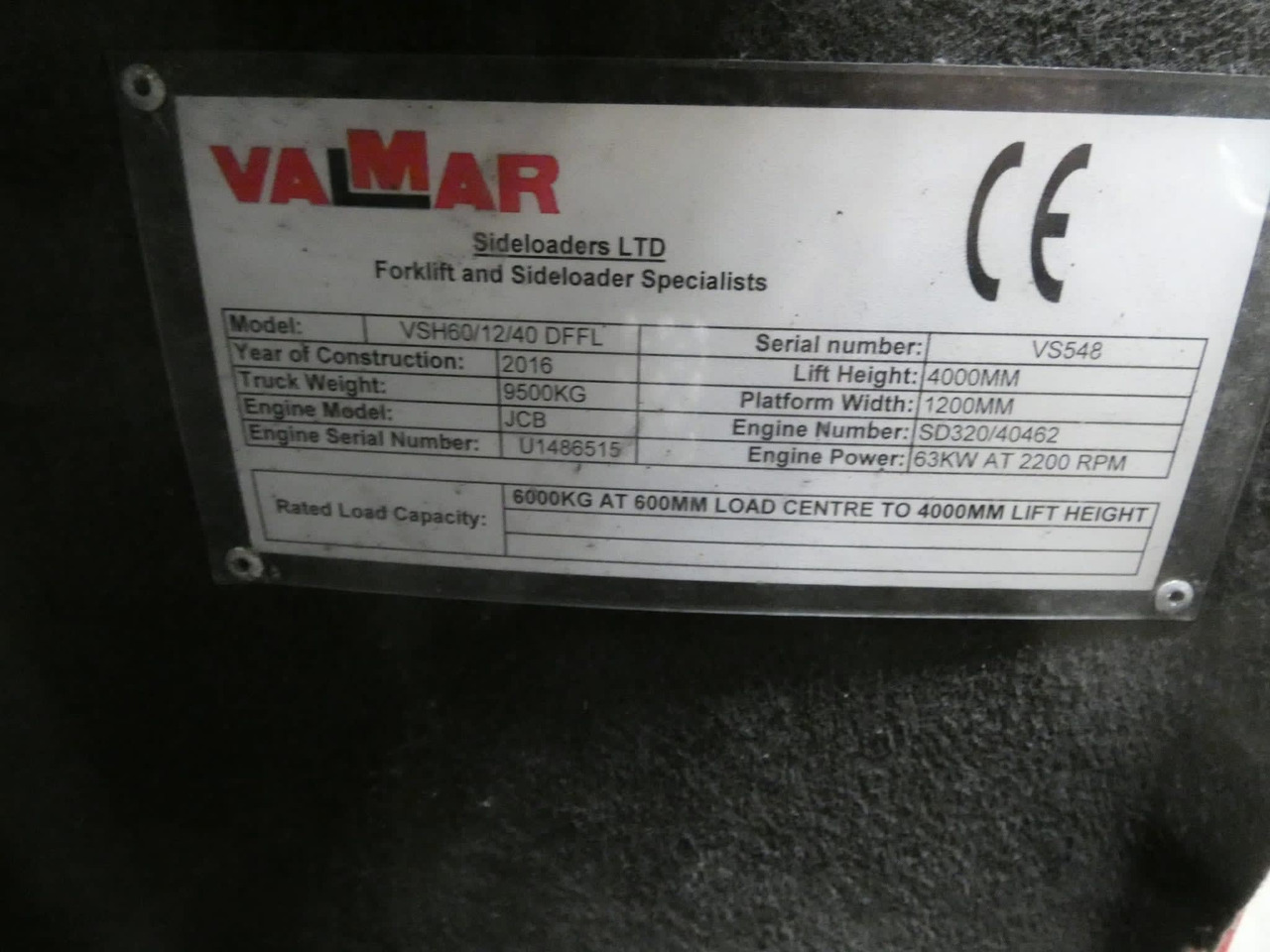 Valmar VSH60/12/40DFFL - Πλευρικοί φορτωτές: φωτογραφία 2 Valmar VSH60/12/40DFFL - Πλευρικοί φορτωτές: φωτογραφία 2