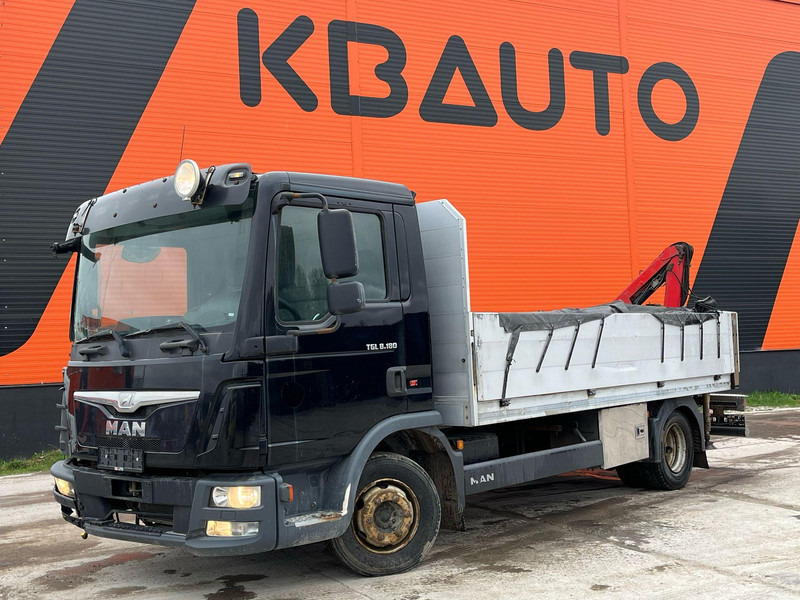 MAN TGL 8.180 4x2 CAB DAMAGE ! / Fassi F28 / PLATFORM L=4366 mm - Φορτηγό με ανοιχτή καρότσα, Φορτηγό με γερανό: φωτογραφία 2 MAN TGL 8.180 4x2 CAB DAMAGE ! / Fassi F28 / PLATFORM L=4366 mm - Φορτηγό με ανοιχτή καρότσα, Φορτηγό με γερανό: φωτογραφία 2
