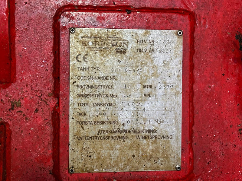 Όχημα εκκένωσης βόθρων Scania P 124 6x2*4 KORP&SON / TANK 8000 l / VACUUM Wittig RFW260 / PRESSURE Uraca DK716 140 bar / 400 l/min: φωτογραφία 16 Όχημα εκκένωσης βόθρων Scania P 124 6x2*4 KORP&SON / TANK 8000 l / VACUUM Wittig RFW260 / PRESSURE Uraca DK716 140 bar / 400 l/min: φωτογραφία 16