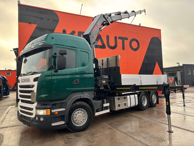 Scania R 410 6x2 HIAB 322EP-5 HIPRO / PLATFORM L=6131 mm - Φορτηγό με ανοιχτή καρότσα, Φορτηγό με γερανό: φωτογραφία 1 Scania R 410 6x2 HIAB 322EP-5 HIPRO / PLATFORM L=6131 mm - Φορτηγό με ανοιχτή καρότσα, Φορτηγό με γερανό: φωτογραφία 1