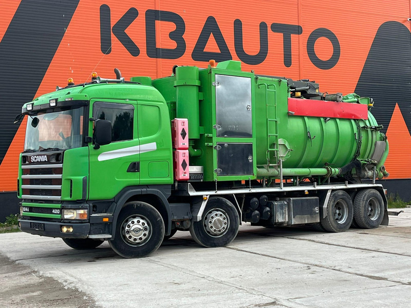 Scania R124 8x4 TANK 12000 l / VACUUM Disab P210/9 - 7800 m3/h / 1182 hours - Όχημα εκκένωσης βόθρων: φωτογραφία 1 Scania R124 8x4 TANK 12000 l / VACUUM Disab P210/9 - 7800 m3/h / 1182 hours - Όχημα εκκένωσης βόθρων: φωτογραφία 1