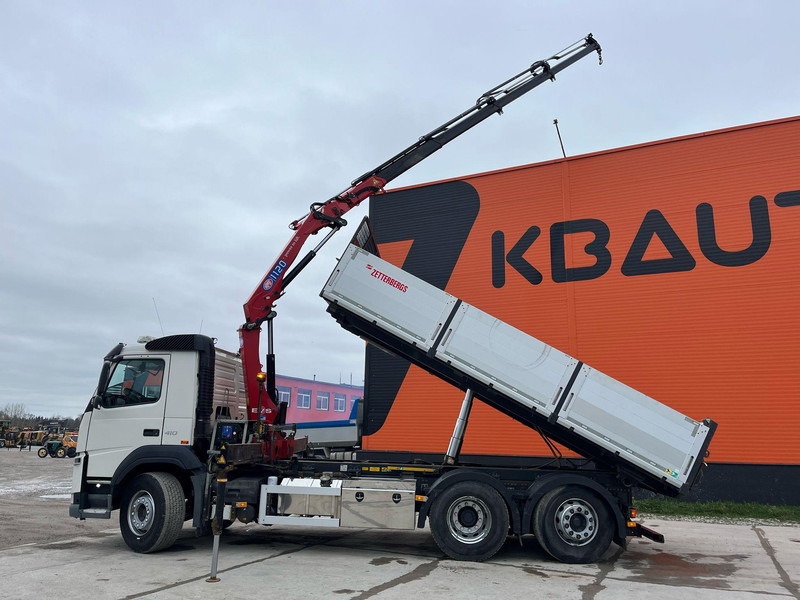 Φορτηγό ανατρεπόμενο, Φορτηγό με γερανό Volvo FM 410 6x2*4 HMF 1120-K4 / TIPPER BOX L=5573 mm: φωτογραφία 9