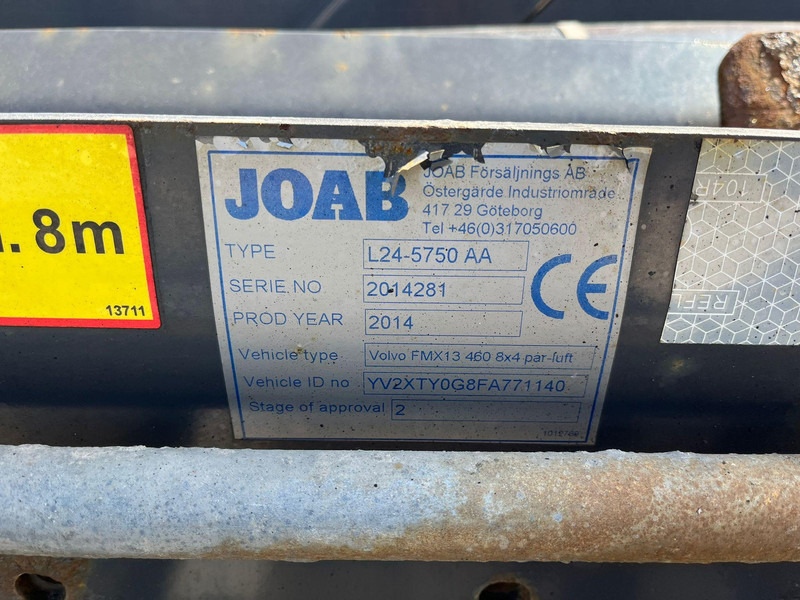Φορτηγό φόρτωσης γάντζου Volvo FMX 460 8x4*4 JOAB L 24 ton / L=5750 mm: φωτογραφία 13