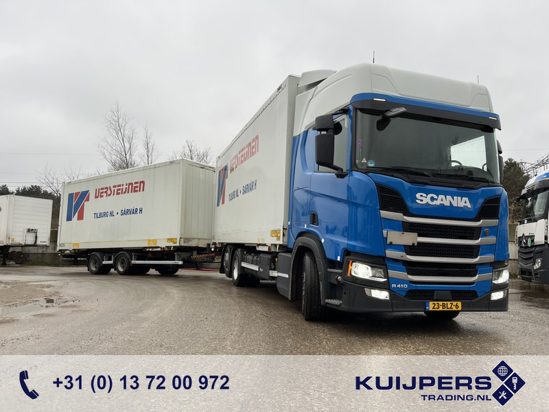 Scania R410 Highline / BDF Box + Wecon AWZ 218 / BDF Box / 448 dkm / NL Truck + Trailer - Φορτηγό κόφα: φωτογραφία 1 Scania R410 Highline / BDF Box + Wecon AWZ 218 / BDF Box / 448 dkm / NL Truck + Trailer - Φορτηγό κόφα: φωτογραφία 1