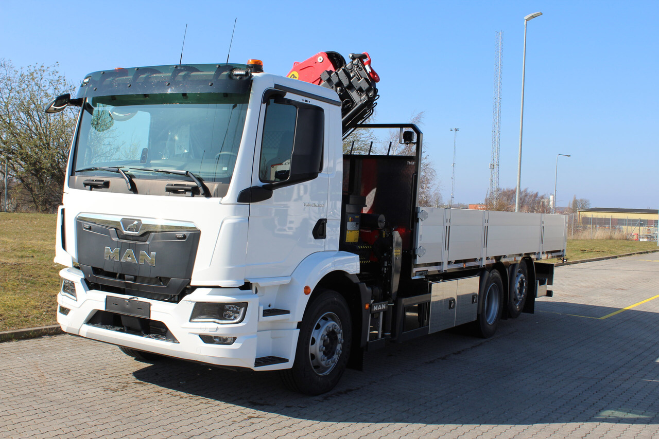 MAN TGM 26.320 6×2-4 PK19.001SLD5 Brädgårdsbil - Φορτηγό με ανοιχτή καρότσα, Φορτηγό με γερανό: φωτογραφία 1 MAN TGM 26.320 6×2-4 PK19.001SLD5 Brädgårdsbil - Φορτηγό με ανοιχτή καρότσα, Φορτηγό με γερανό: φωτογραφία 1