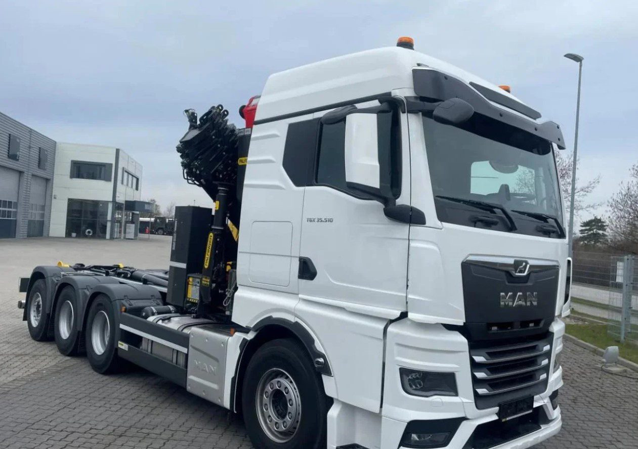 MAN TGS 35.510 8×4 Tridem kranväxlare Palfinger - Φορτηγό φόρτωσης γάντζου, Φορτηγό με γερανό: φωτογραφία 2 MAN TGS 35.510 8×4 Tridem kranväxlare Palfinger - Φορτηγό φόρτωσης γάντζου, Φορτηγό με γερανό: φωτογραφία 2