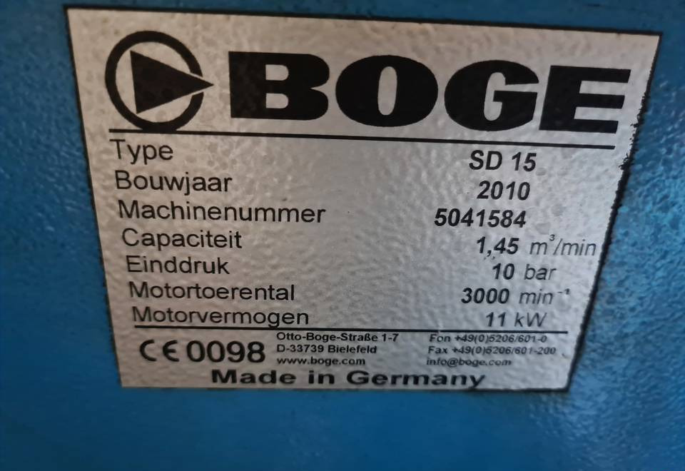Kompresor śrubowy Boge SD 15, 11 kw - Αεροσυμπιεστής: φωτογραφία 5 Kompresor śrubowy Boge SD 15, 11 kw - Αεροσυμπιεστής: φωτογραφία 5