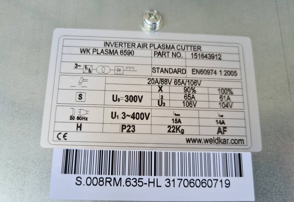 Plazma Przecinarka plazmowa WELDKAR WK Plasma 6590 - Ηλεκτροσυγκολλήσεις: φωτογραφία 4 Plazma Przecinarka plazmowa WELDKAR WK Plasma 6590 - Ηλεκτροσυγκολλήσεις: φωτογραφία 4