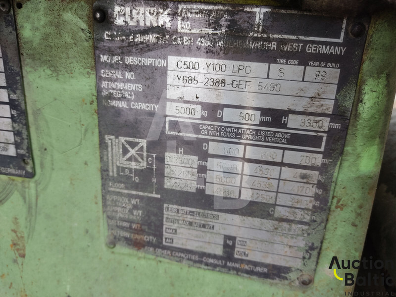 Υγραεριοκίνητο περονοφόρο Clark C500 Y100 LPG: φωτογραφία 19