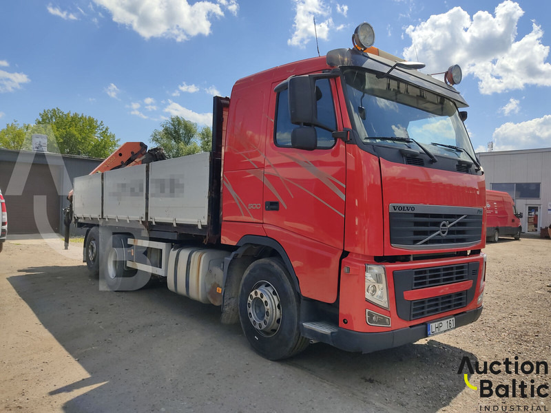 Volvo FH500 - Φορτηγό με ανοιχτή καρότσα, Φορτηγό με γερανό: φωτογραφία 1 Volvo FH500 - Φορτηγό με ανοιχτή καρότσα, Φορτηγό με γερανό: φωτογραφία 1
