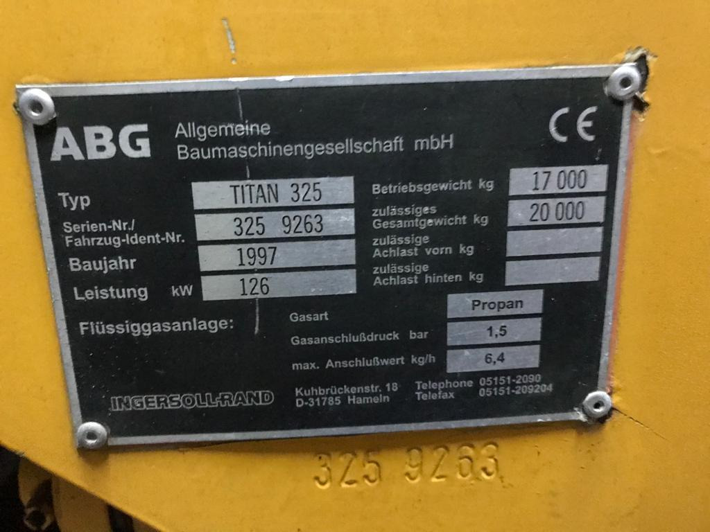 ABG TITAN 325 and runs and runs - Διαστρωτήρας ασφάλτου: φωτογραφία 5 ABG TITAN 325 and runs and runs - Διαστρωτήρας ασφάλτου: φωτογραφία 5