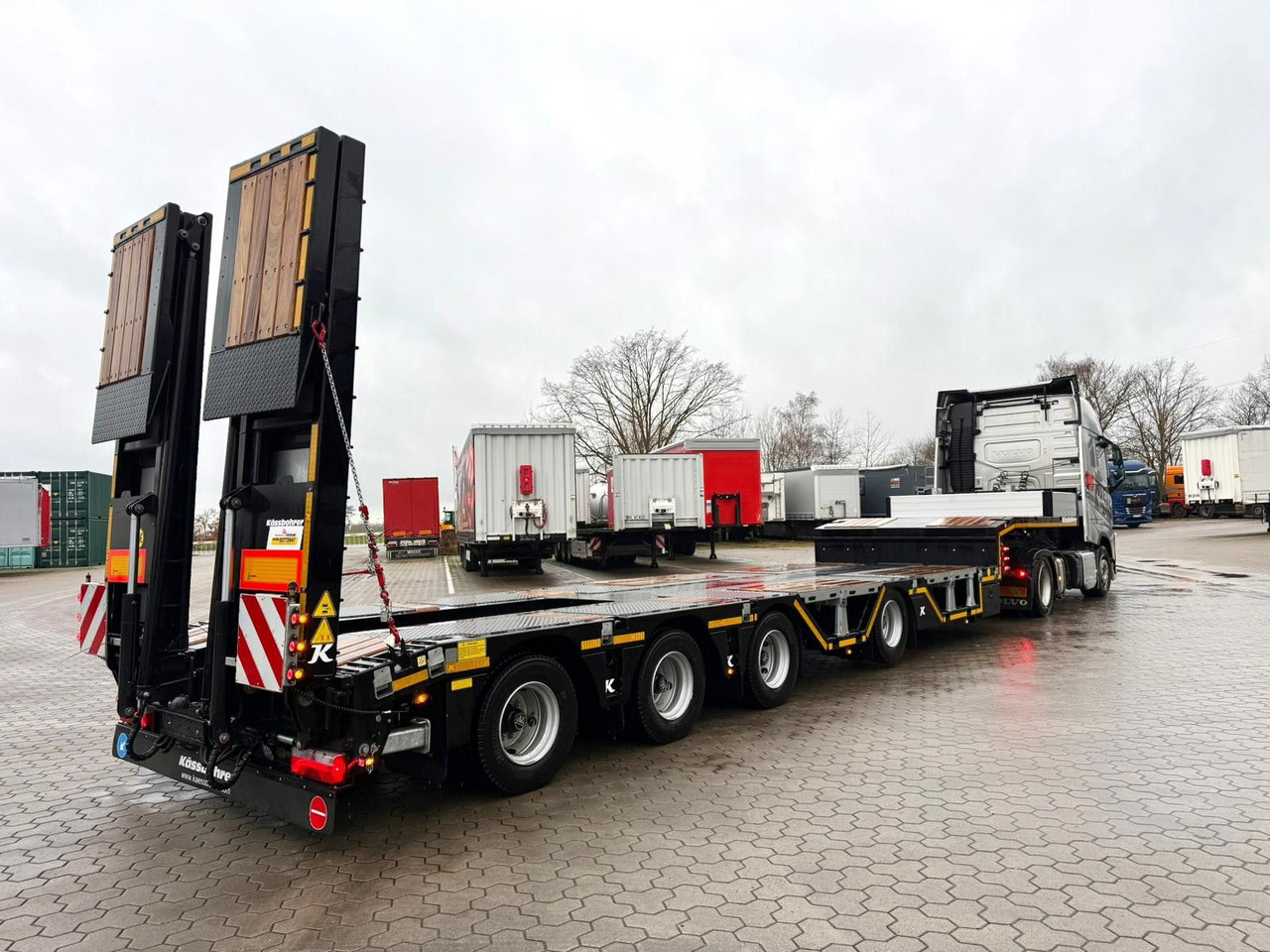 Kässbohrer K.SLA R 4 / 2N 18/40 Tieflader Radmulden tele - Επικαθήμενο με χαμηλό δάπεδο: φωτογραφία 2 Kässbohrer K.SLA R 4 / 2N 18/40 Tieflader Radmulden tele - Επικαθήμενο με χαμηλό δάπεδο: φωτογραφία 2