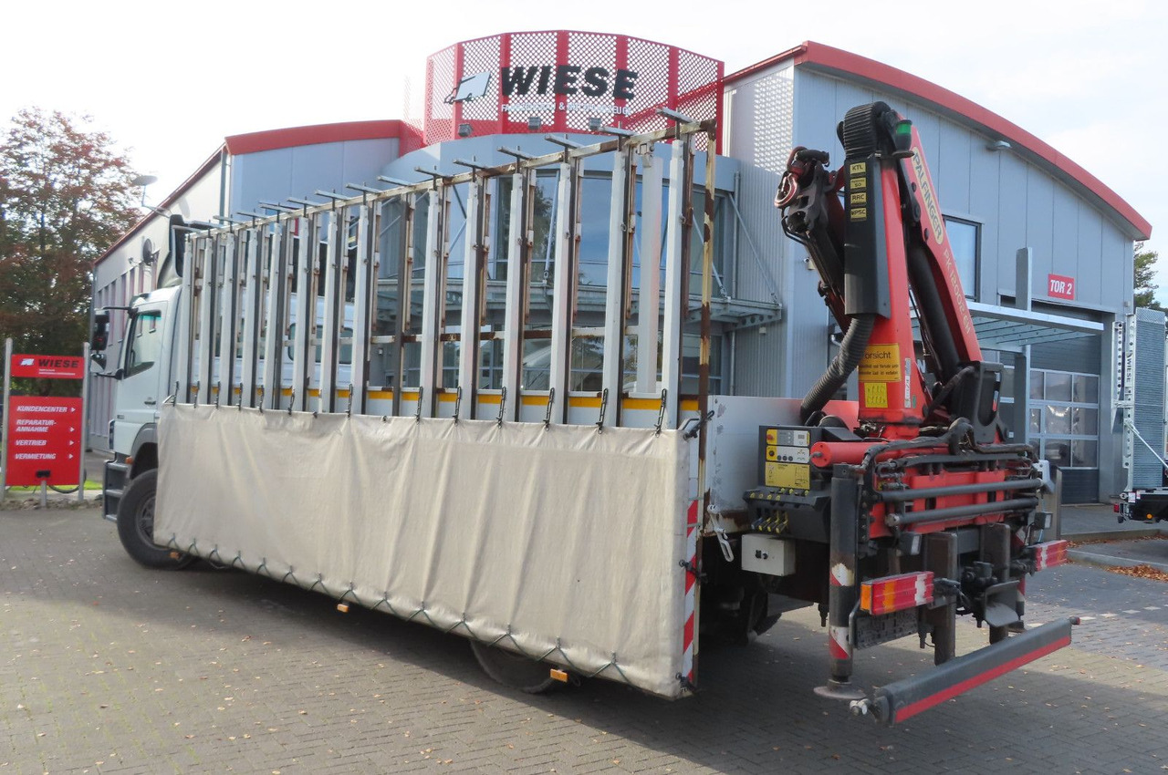 Mercedes-Benz Axor 1833 L - Glastransporter Kran Palfinger - Φορτηγό με ανοιχτή καρότσα, Φορτηγό με γερανό: φωτογραφία 3 Mercedes-Benz Axor 1833 L - Glastransporter Kran Palfinger - Φορτηγό με ανοιχτή καρότσα, Φορτηγό με γερανό: φωτογραφία 3