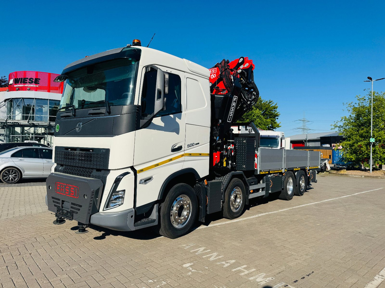 Volvo FH 500 8x2 mit F710RA.2.27 L426 und V20 Winde - Φορτηγό με ανοιχτή καρότσα, Φορτηγό με γερανό: φωτογραφία 1 Volvo FH 500 8x2 mit F710RA.2.27 L426 und V20 Winde - Φορτηγό με ανοιχτή καρότσα, Φορτηγό με γερανό: φωτογραφία 1