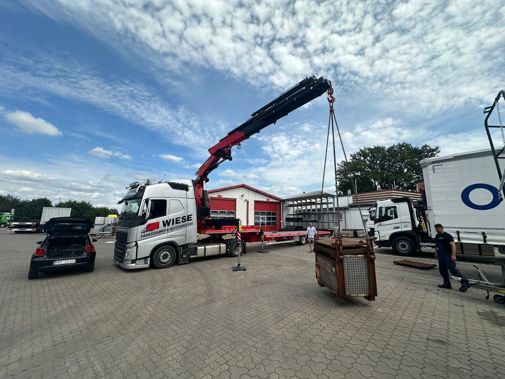 Wiese Stufensattel Tieflader mit Kran Fassi F545 Wiese Stufensattel Tieflader mit Kran Fassi F545 - Επικαθήμενο πλατφόρμα/ Καρότσα: φωτογραφία 2 Wiese Stufensattel Tieflader mit Kran Fassi F545 Wiese Stufensattel Tieflader mit Kran Fassi F545 - Επικαθήμενο πλατφόρμα/ Καρότσα: φωτογραφία 2