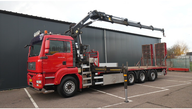 MAN TGA 35.400 8X4 MACHINE/CAR TRANSPORT WITH HIAB 244 EP-4 HI-DUO CRANE 364.000KM - Φορτηγό με γερανό: φωτογραφία 2 MAN TGA 35.400 8X4 MACHINE/CAR TRANSPORT WITH HIAB 244 EP-4 HI-DUO CRANE 364.000KM - Φορτηγό με γερανό: φωτογραφία 2