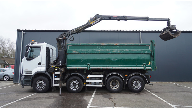 Renault PREMIUM 380 DXI 8X2/6 2 SIDE TIPPER WITH PLFINGER Q 170 Z CRANE.278.200KM - Φορτηγό με γερανό: φωτογραφία 1 Renault PREMIUM 380 DXI 8X2/6 2 SIDE TIPPER WITH PLFINGER Q 170 Z CRANE.278.200KM - Φορτηγό με γερανό: φωτογραφία 1