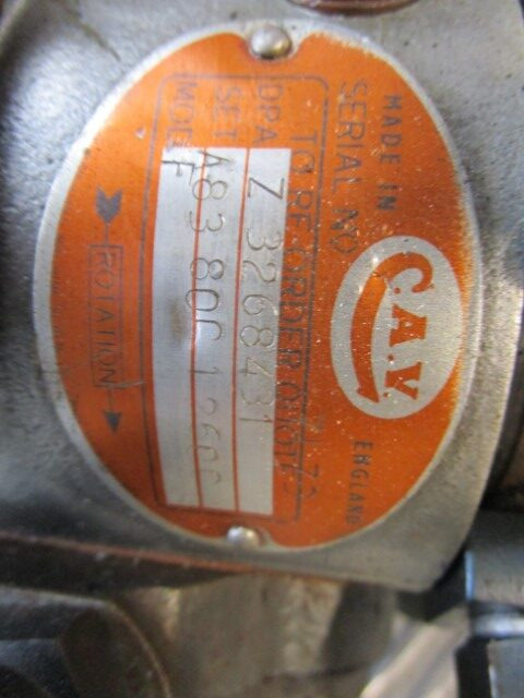 CAV ROTO DPA DIESEL FUEL INJECTION PUMP TYPE Z3268431 - Σύστημα καυσίμου για Φορτηγό: φωτογραφία 2 CAV ROTO DPA DIESEL FUEL INJECTION PUMP TYPE Z3268431 - Σύστημα καυσίμου για Φορτηγό: φωτογραφία 2