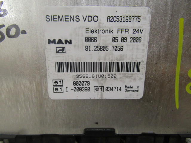 MAN TGL / TGM FFR UNIT ECU 81.25805.7056 - Ηλεκτρονική μονάδα ελέγχου για Φορτηγό: φωτογραφία 2 MAN TGL / TGM FFR UNIT ECU 81.25805.7056 - Ηλεκτρονική μονάδα ελέγχου για Φορτηγό: φωτογραφία 2