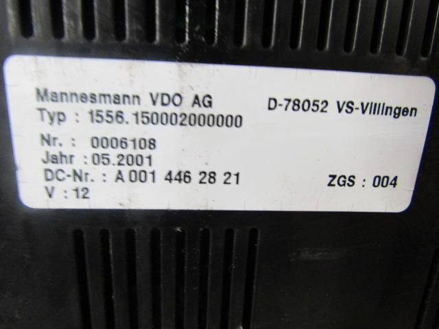 MERCEDES ATEGO 815/818 CLOCK CLUSTER P/NO A001 446 2821 - Ηλεκτρικό σύστημα για Φορτηγό: φωτογραφία 2 MERCEDES ATEGO 815/818 CLOCK CLUSTER P/NO A001 446 2821 - Ηλεκτρικό σύστημα για Φορτηγό: φωτογραφία 2