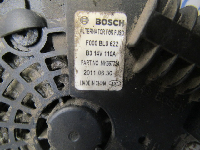 MITSUBISHI FUSO 4P10 BOSCH 110 AMP ALTERNATOR P/NO 667724 - Ηλεκτρικό σύστημα για Φορτηγό: φωτογραφία 2 MITSUBISHI FUSO 4P10 BOSCH 110 AMP ALTERNATOR P/NO 667724 - Ηλεκτρικό σύστημα για Φορτηγό: φωτογραφία 2