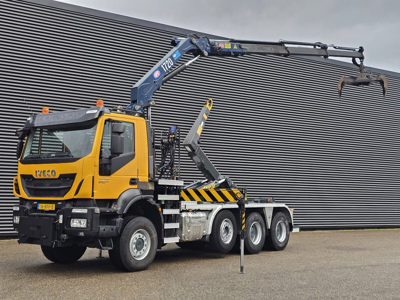 Iveco TRAKKER 380 8X6 / EURO 6 / CRANE + HOOKLIFT - Φορτηγό φόρτωσης γάντζου, Φορτηγό με γερανό: φωτογραφία 1 Iveco TRAKKER 380 8X6 / EURO 6 / CRANE + HOOKLIFT - Φορτηγό φόρτωσης γάντζου, Φορτηγό με γερανό: φωτογραφία 1