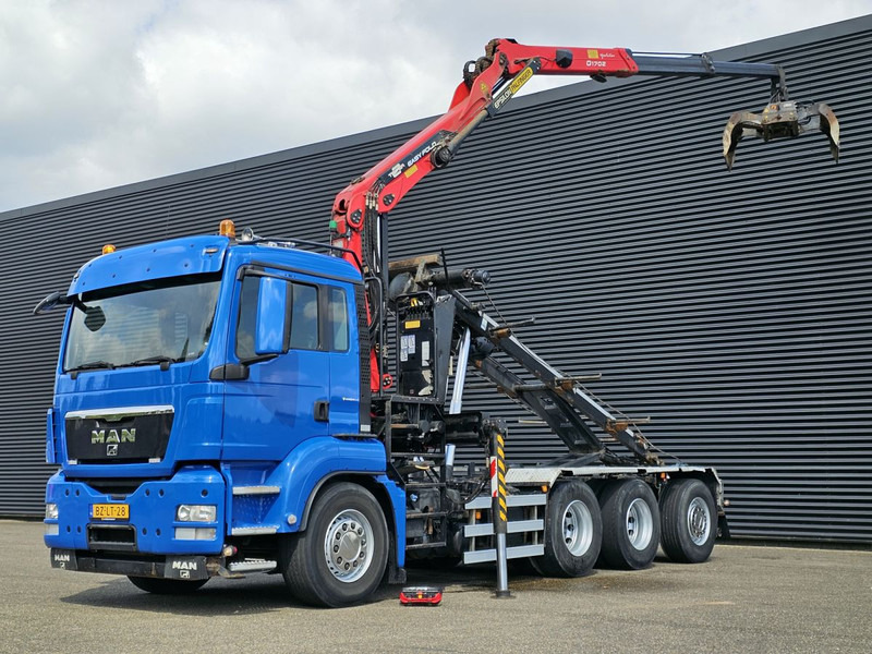 MAN TGS 35.400 / 8x4-4 / CONTAINER SYSTEM / PALFINGER Z CRANE - Φορτηγό με σύστημα καλωδίων, Φορτηγό με γερανό: φωτογραφία 1 MAN TGS 35.400 / 8x4-4 / CONTAINER SYSTEM / PALFINGER Z CRANE - Φορτηγό με σύστημα καλωδίων, Φορτηγό με γερανό: φωτογραφία 1