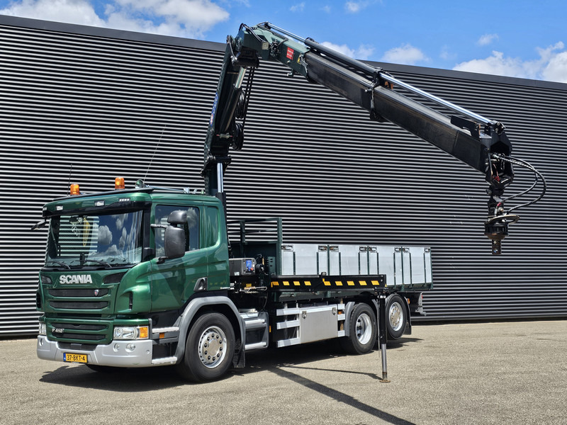 Scania P410 / 6X2-4 / 21 t/m CRANE / KRAN - Φορτηγό με ανοιχτή καρότσα, Φορτηγό με γερανό: φωτογραφία 2 Scania P410 / 6X2-4 / 21 t/m CRANE / KRAN - Φορτηγό με ανοιχτή καρότσα, Φορτηγό με γερανό: φωτογραφία 2