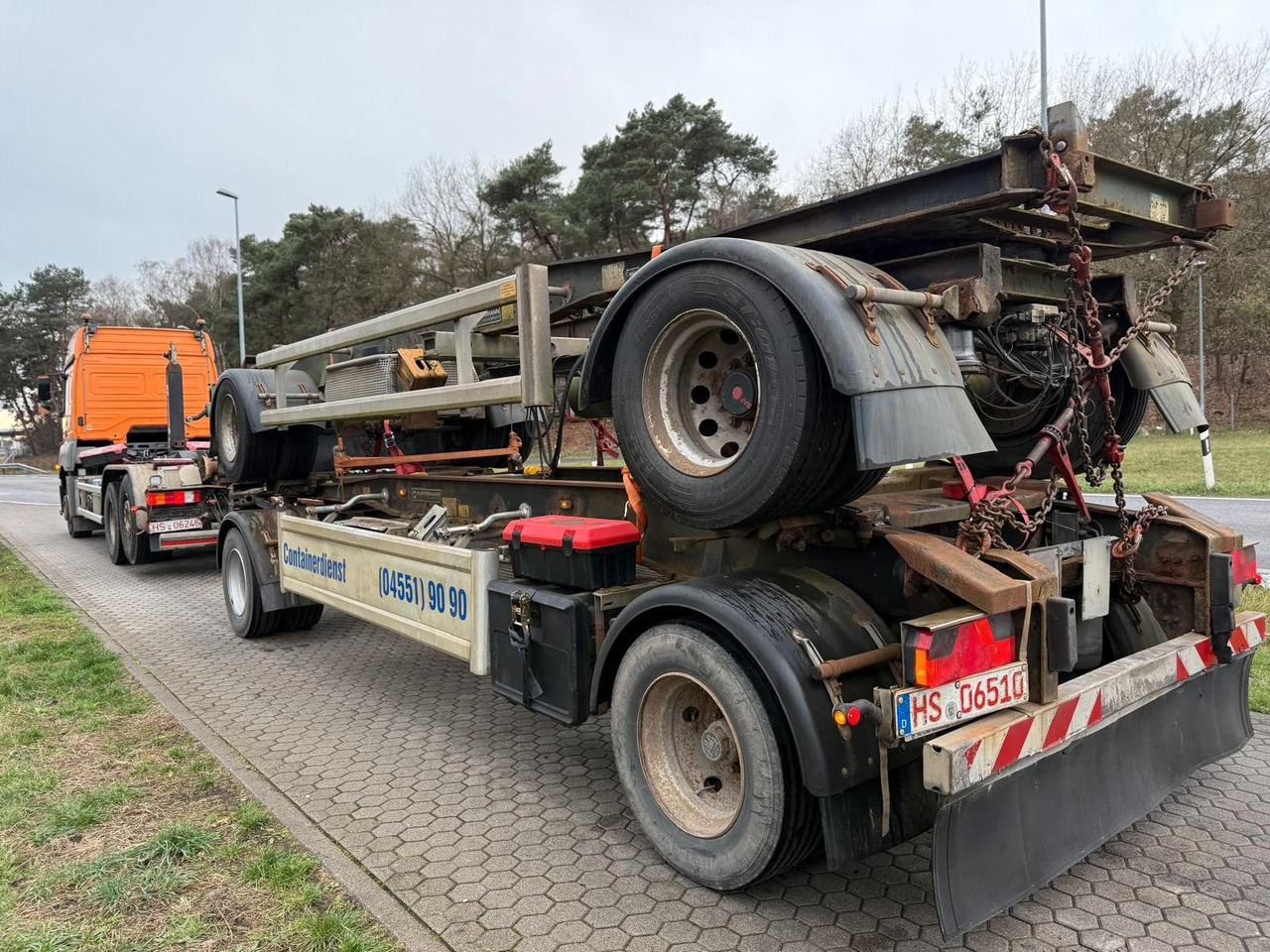 Hüffermann HSA 18.70 Schlittenabroller Containeranhänger 2x - Ρυμούλκα γάντζος/ Αλυσιδάκι: φωτογραφία 4 Hüffermann HSA 18.70 Schlittenabroller Containeranhänger 2x - Ρυμούλκα γάντζος/ Αλυσιδάκι: φωτογραφία 4