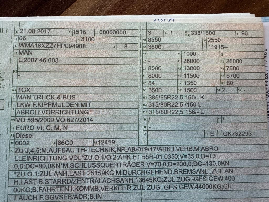 MAN 26.460 6X2 Retarder Klima Navigation guter Zust. MAN 26.460 6X2 Retarder Klima Navigation guter Zust. - Φορτηγό φόρτωσης γάντζου: φωτογραφία 2 MAN 26.460 6X2 Retarder Klima Navigation guter Zust. MAN 26.460 6X2 Retarder Klima Navigation guter Zust. - Φορτηγό φόρτωσης γάντζου: φωτογραφία 2