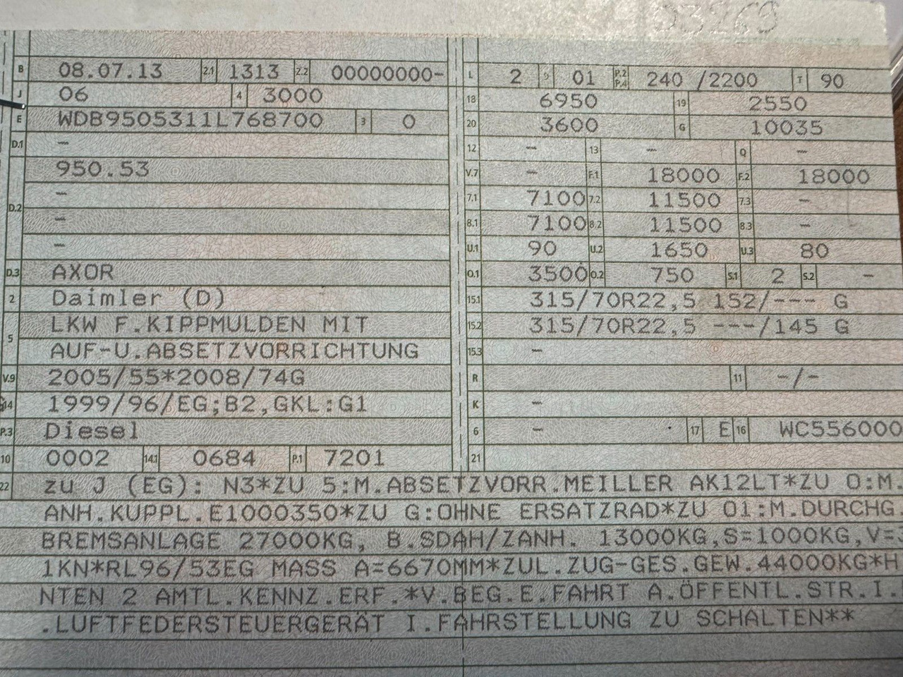 Mercedes-Benz 1833 4X2 Meiller AK 12 Absetzkipper Mercedes-Benz 1833 4X2 Meiller AK 12 Absetzkipper - Φορτηγό καδοφόρος φορτωτής: φωτογραφία 4 Mercedes-Benz 1833 4X2 Meiller AK 12 Absetzkipper Mercedes-Benz 1833 4X2 Meiller AK 12 Absetzkipper - Φορτηγό καδοφόρος φορτωτής: φωτογραφία 4