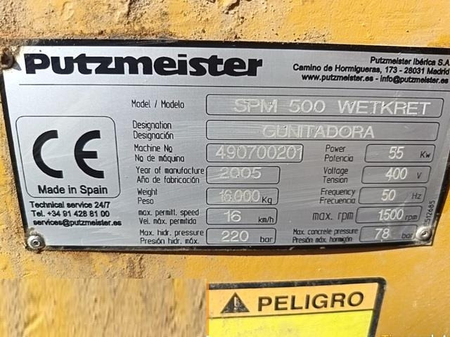 Putzmeister SPM500PC - Αντλία σκυροδέματος: φωτογραφία 4 Putzmeister SPM500PC - Αντλία σκυροδέματος: φωτογραφία 4
