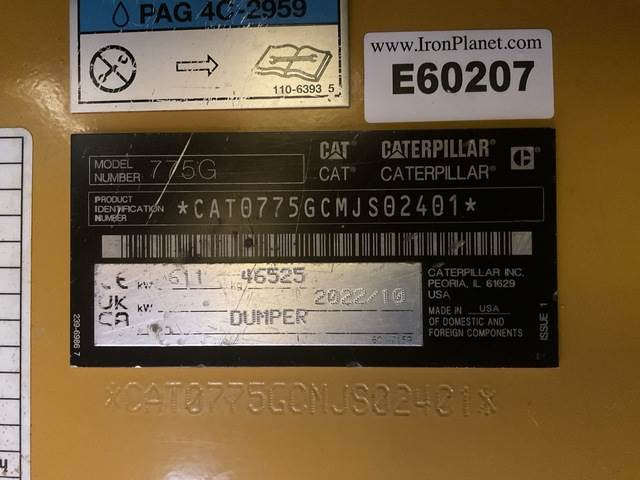 CAT 775G - Ανατρεπόμενο όχημα μεταφοράς λατομικών υλικών: φωτογραφία 5 CAT 775G - Ανατρεπόμενο όχημα μεταφοράς λατομικών υλικών: φωτογραφία 5