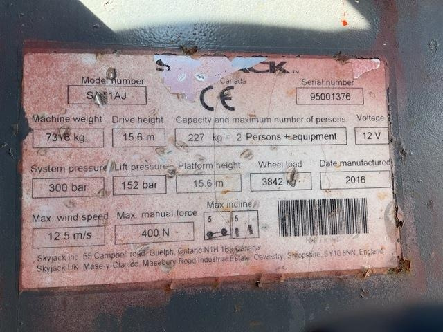 SkyJack SJ51AJ - Καλαθοφόρο ανυψωτικό: φωτογραφία 5 SkyJack SJ51AJ - Καλαθοφόρο ανυψωτικό: φωτογραφία 5