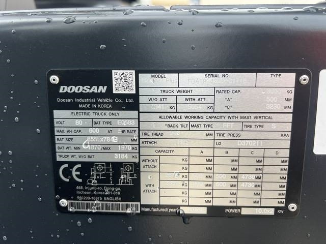 Doosan B30X-7 PLUS - Ηλεκτροκίνητο περονοφόρο: φωτογραφία 5 Doosan B30X-7 PLUS - Ηλεκτροκίνητο περονοφόρο: φωτογραφία 5