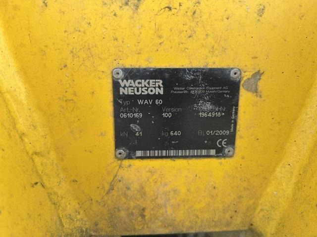 Wacker Neuson WAV60 - Δονητική πλάκα: φωτογραφία 5 Wacker Neuson WAV60 - Δονητική πλάκα: φωτογραφία 5