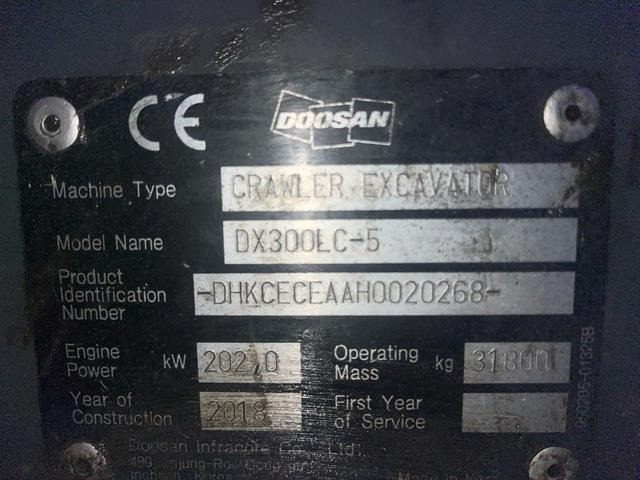 Doosan DX300LC-5 - Ερπυστριοφόρος εκσκαφέας: φωτογραφία 5 Doosan DX300LC-5 - Ερπυστριοφόρος εκσκαφέας: φωτογραφία 5